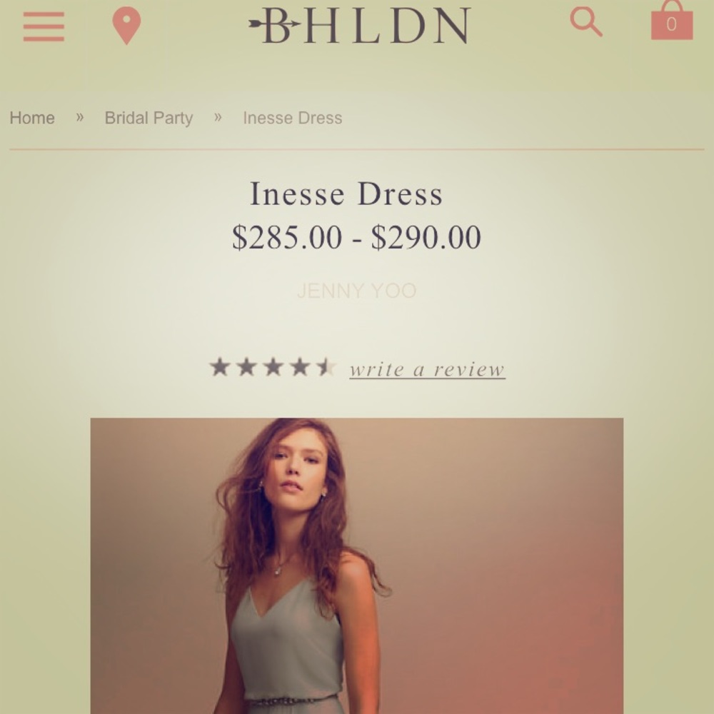 BHLDN Inesse Dress by Jenny Yoo - NWOT!